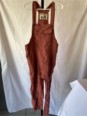 The Bucket list family, girls 6/7 overalls terra-cotta